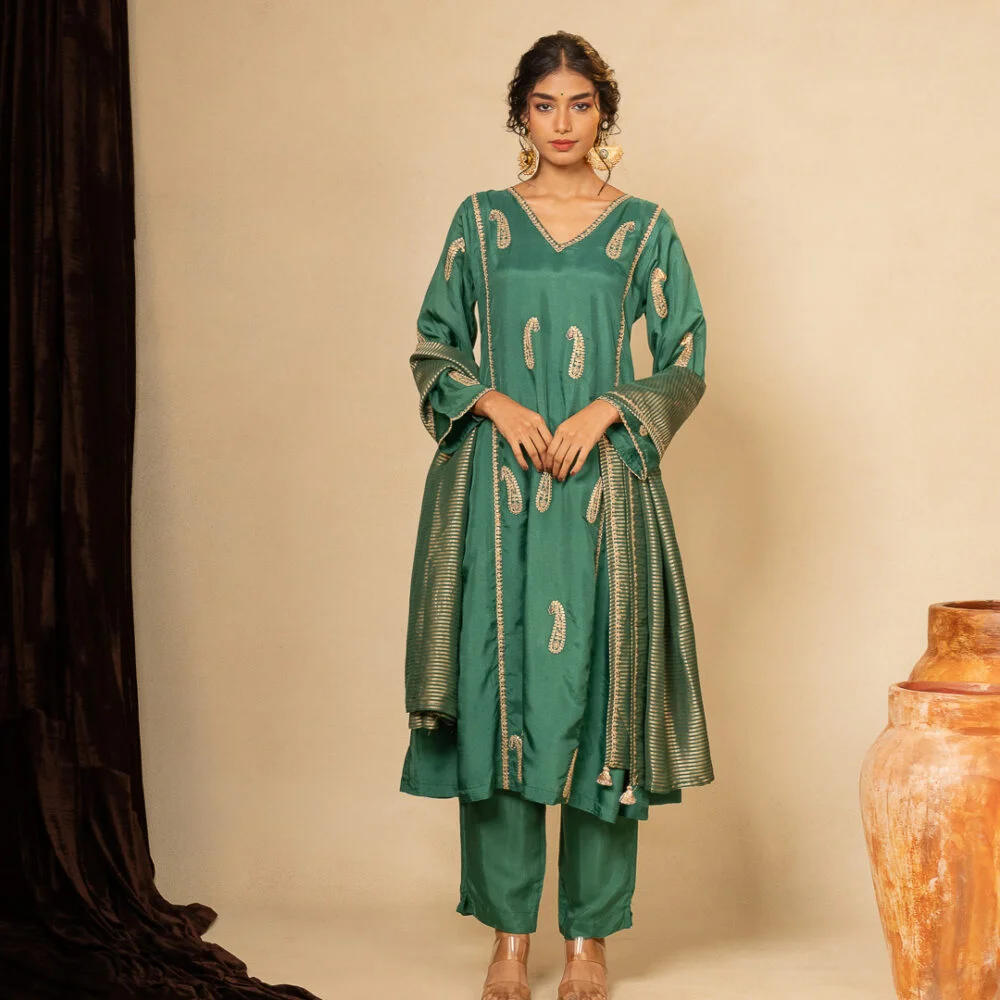 Teal Gulmohar Kurta Set