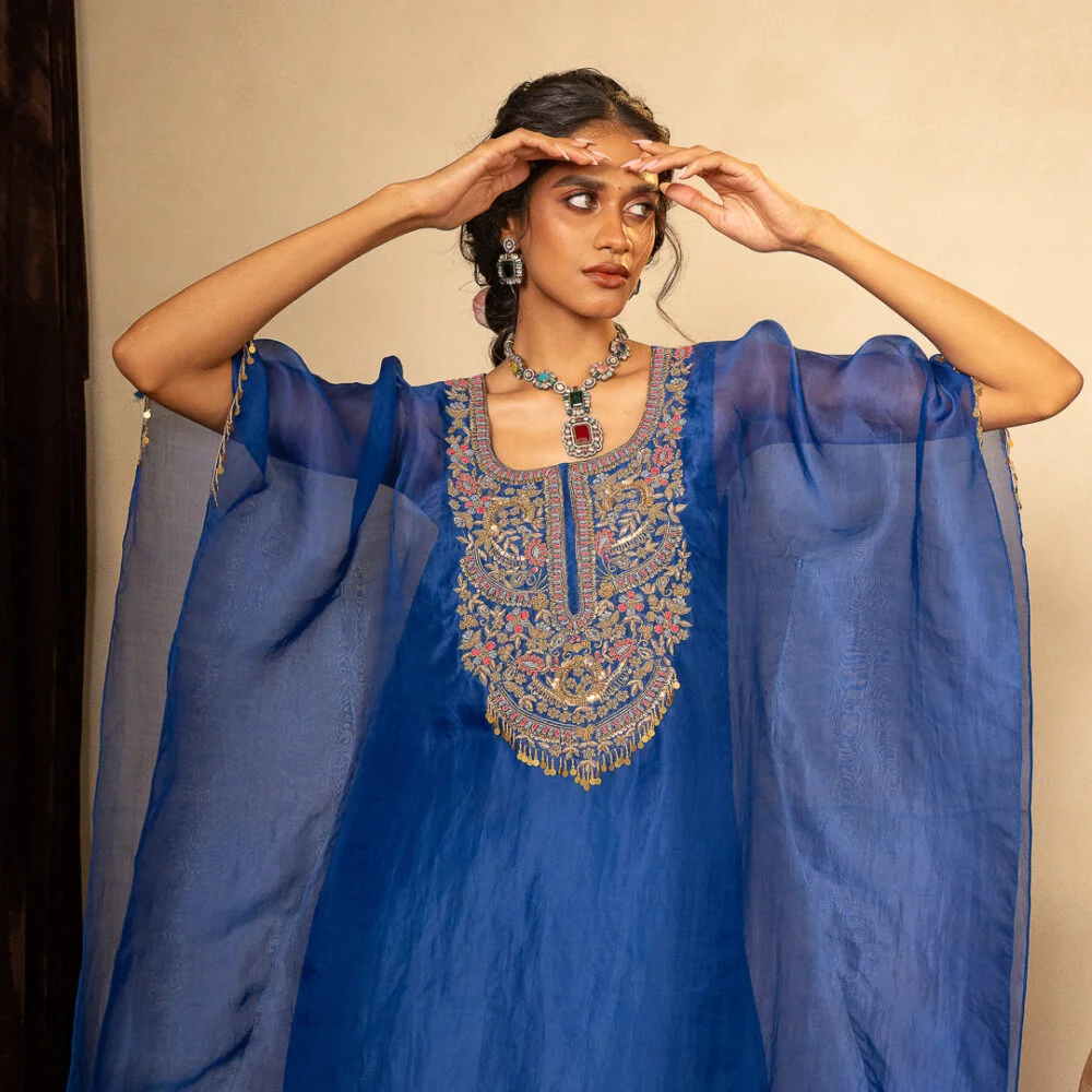 Royal Blue Orgenza Kaftan