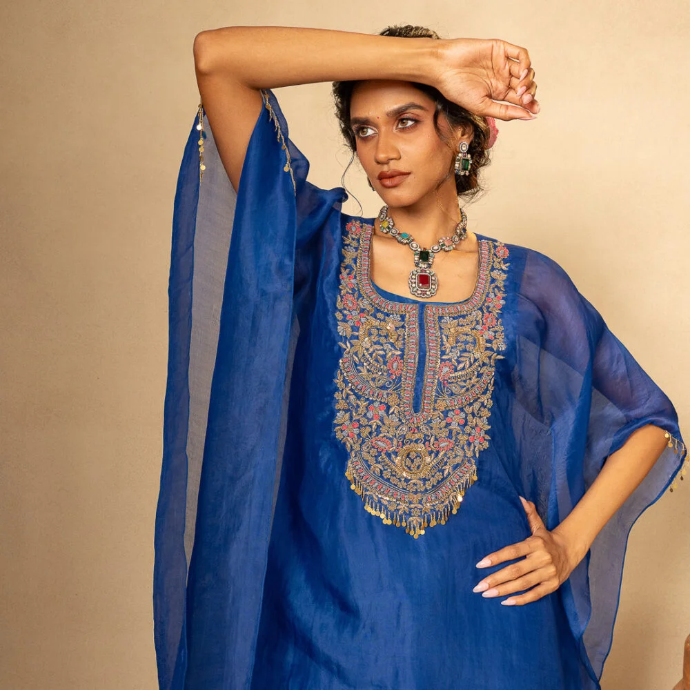 Royal Blue Orgenza Kaftan