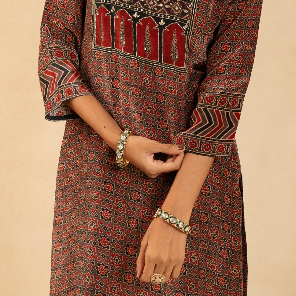 Rangrez Ajrakh Kurta Set