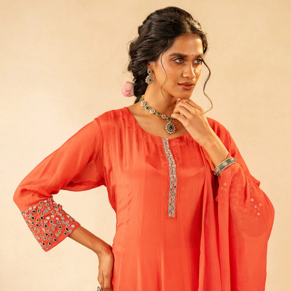 Anaya Mirror Work Kurta Set