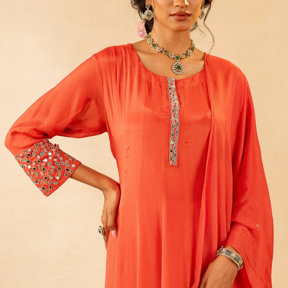Anaya Mirror Work Kurta Set
