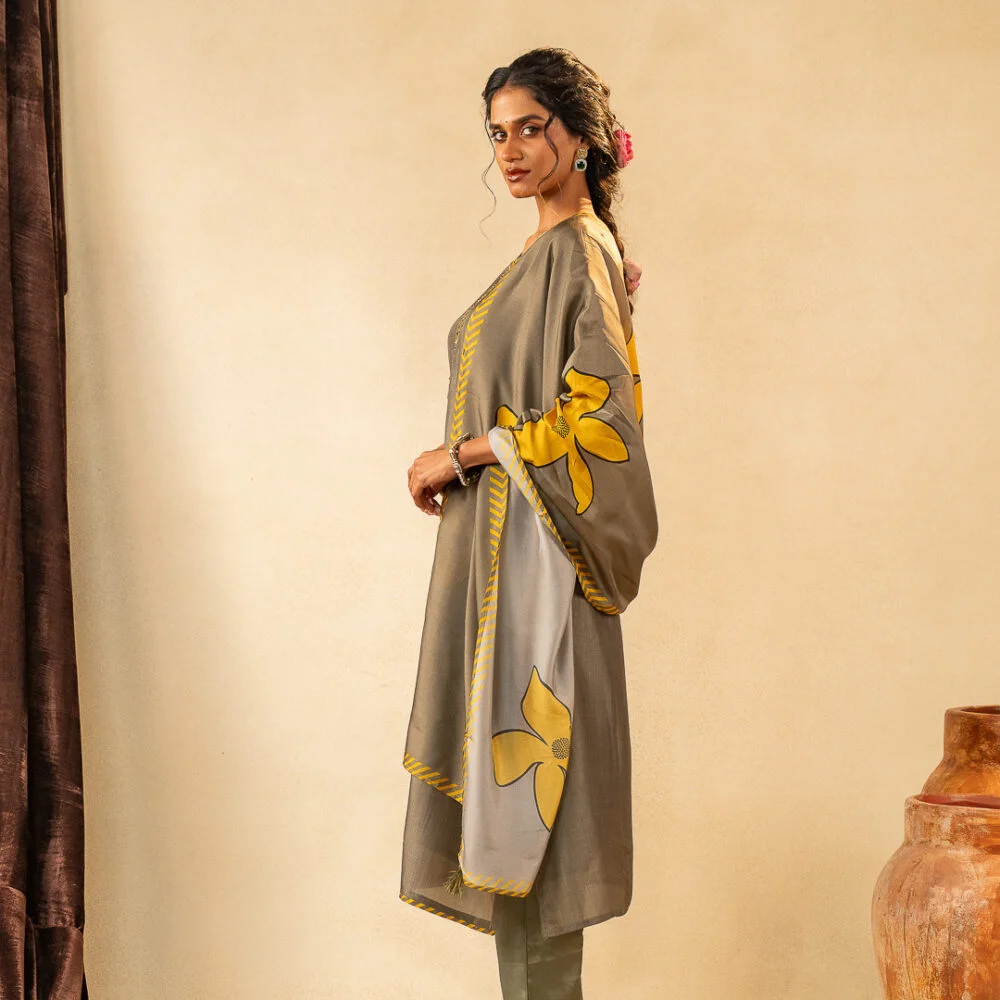 Olive Marigold Kurta Set
