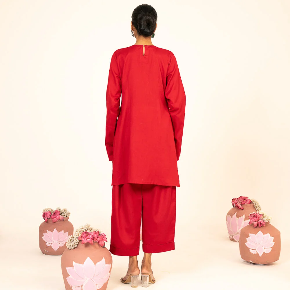 Kutchi Patch Red Cord-Set