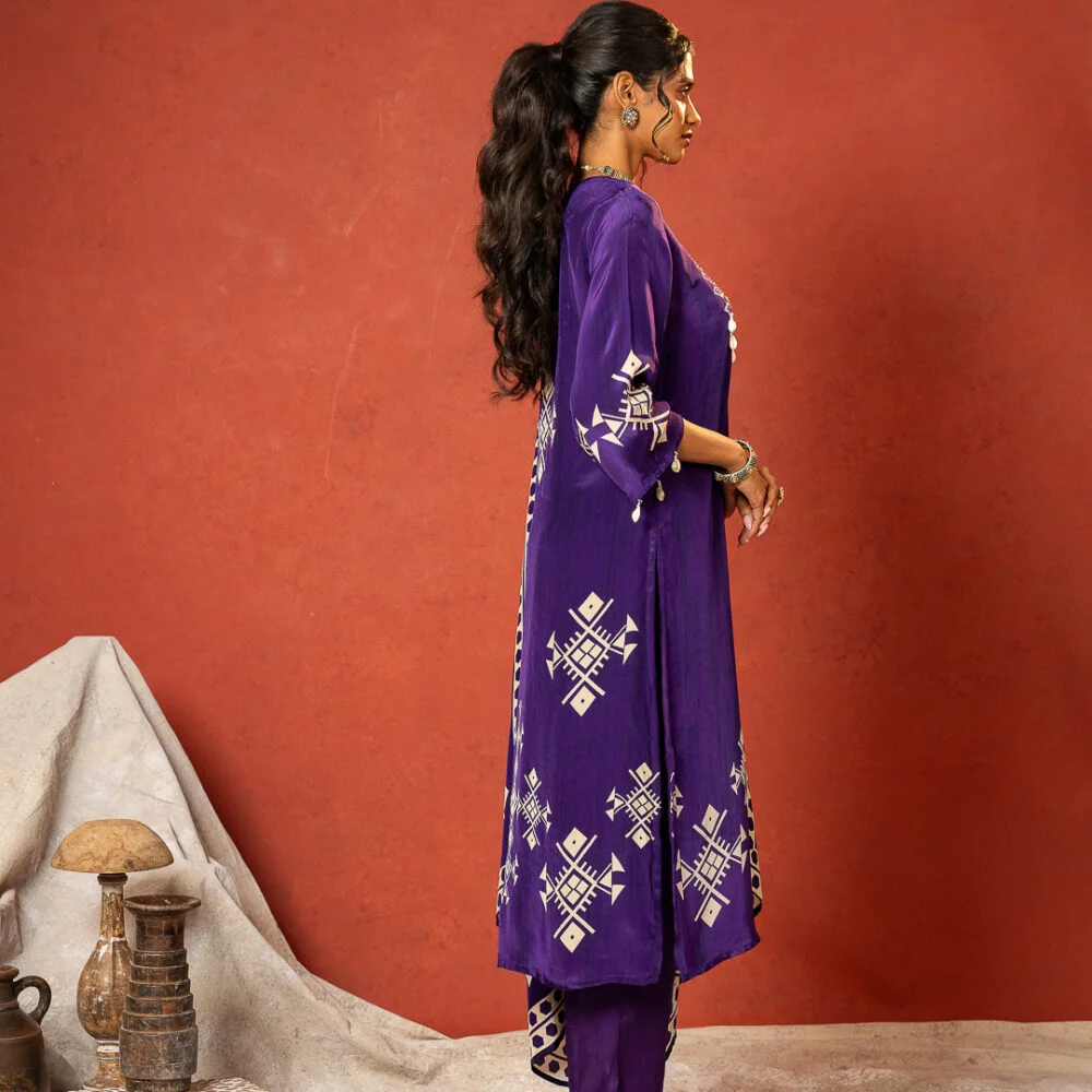 Purple Mirror & Shell Set