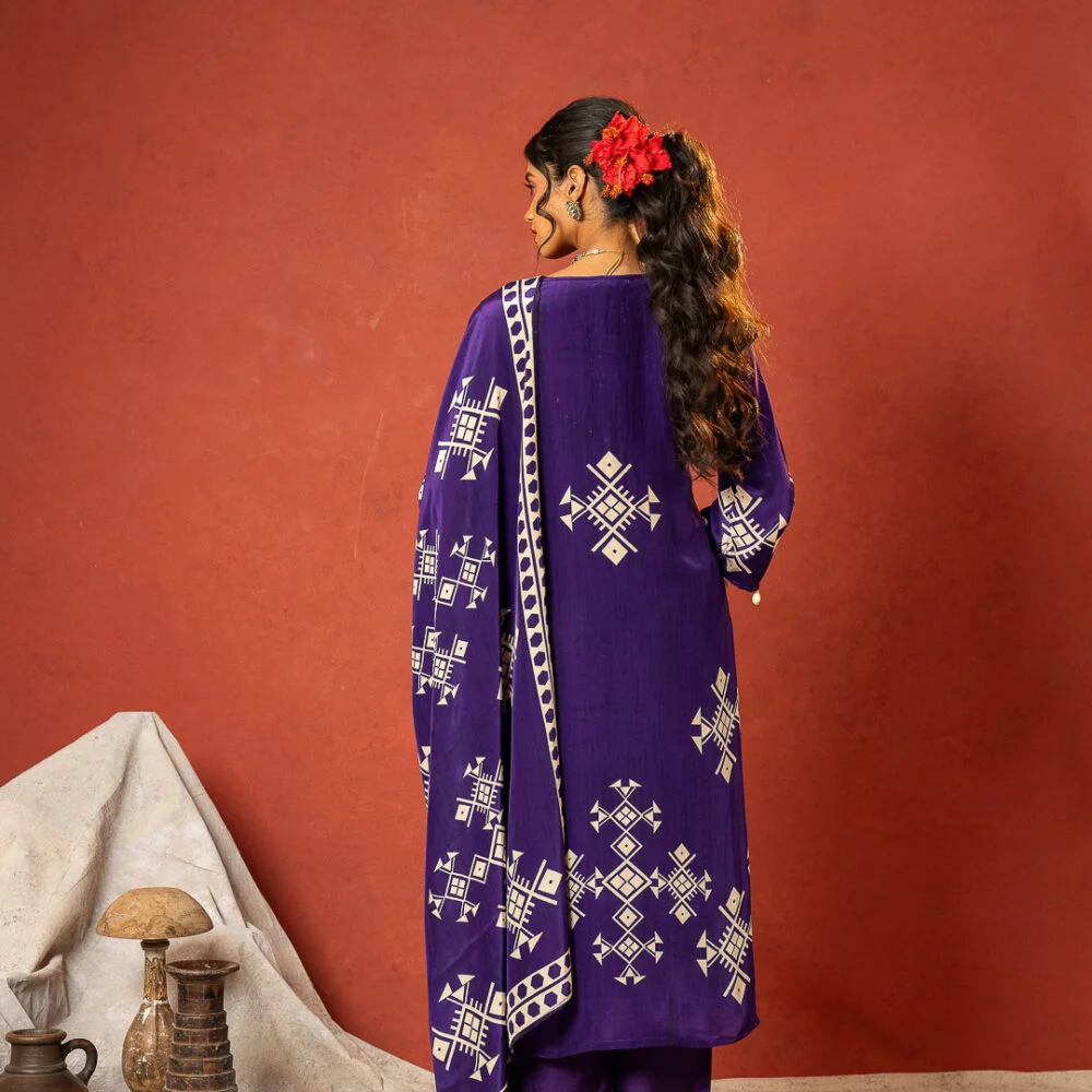 Purple Mirror & Shell Set