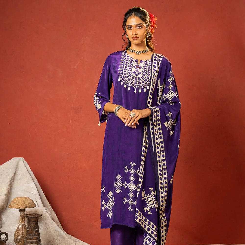 Purple Mirror & Shell Set