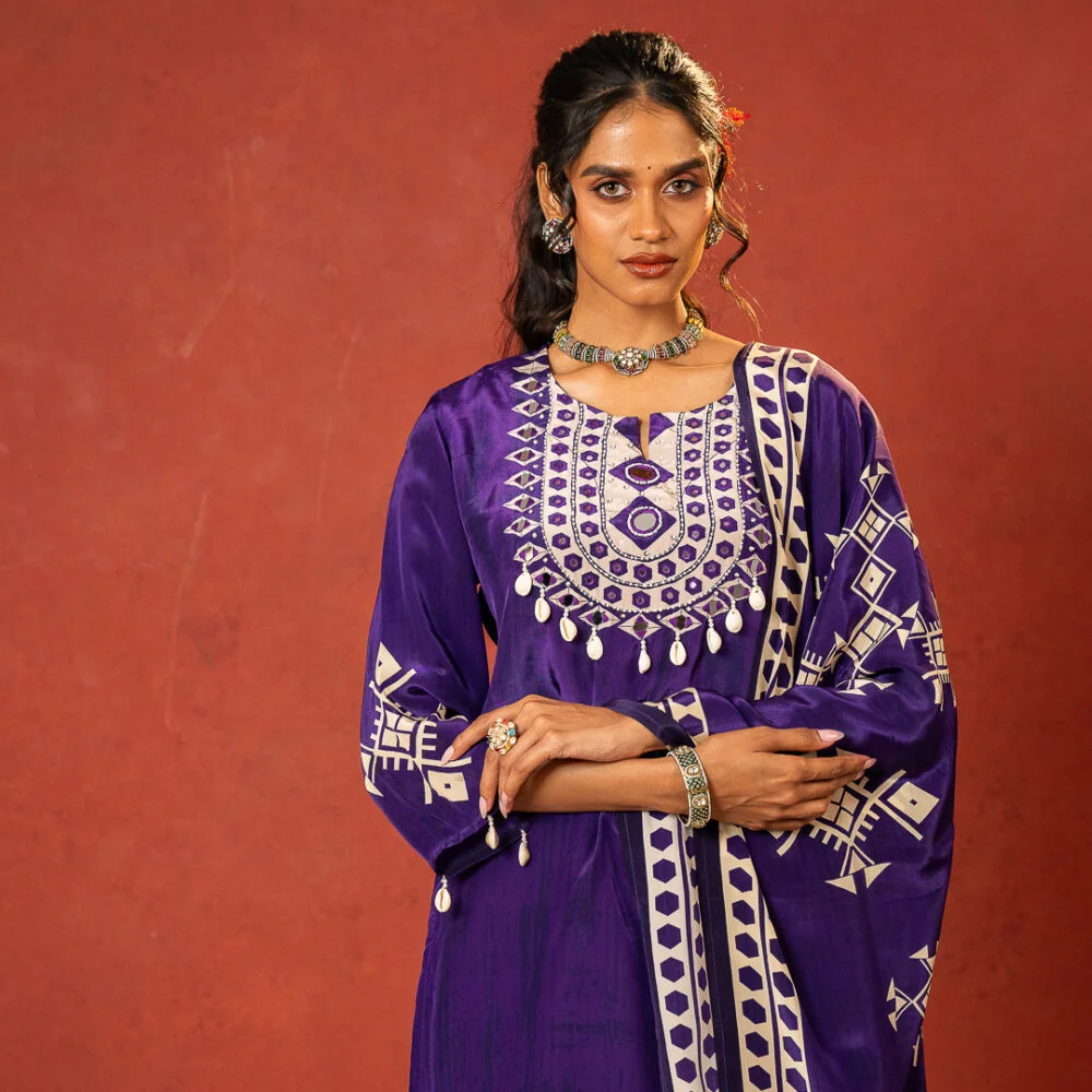 Purple Mirror & Shell Set