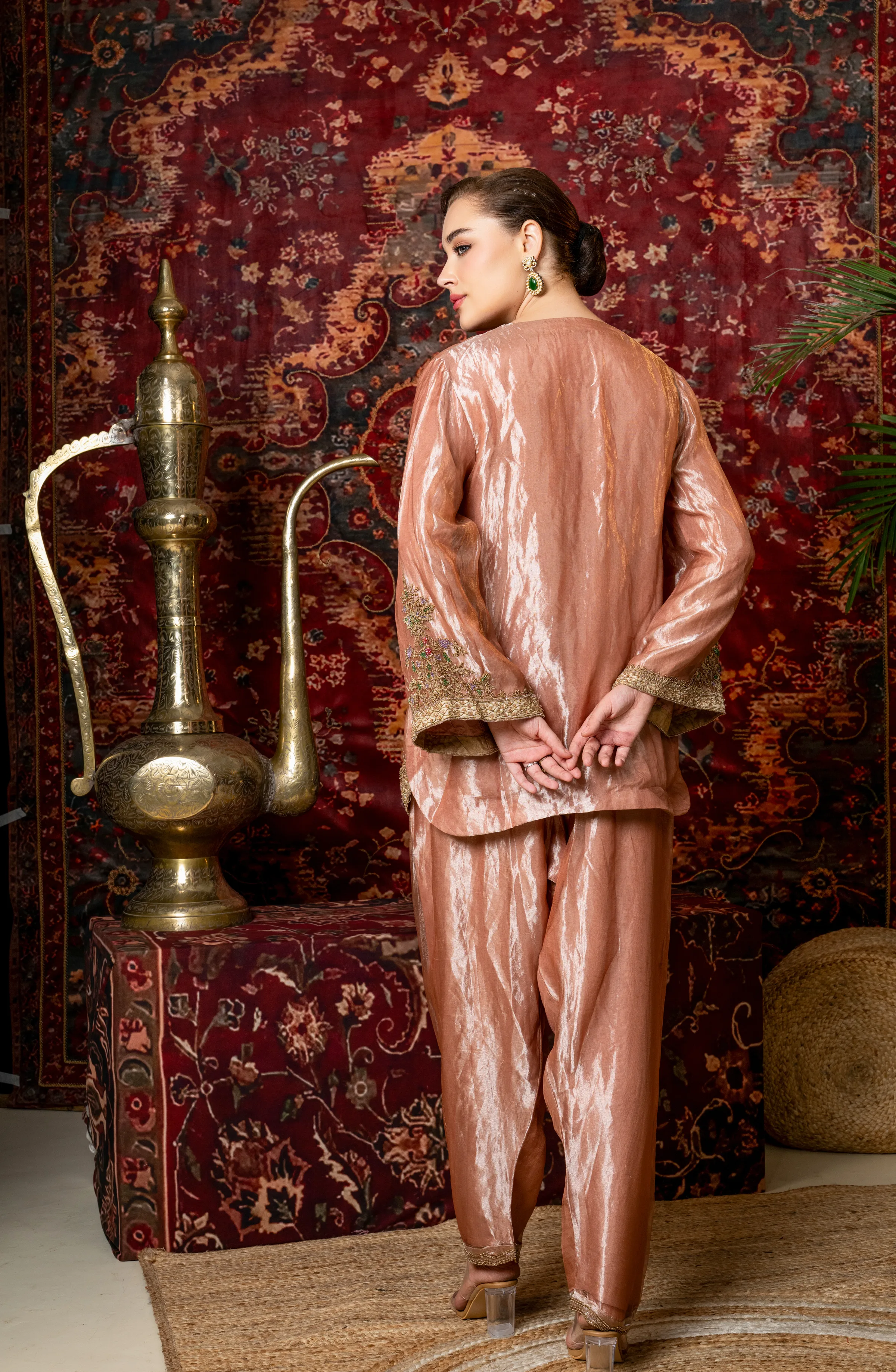 Rose Whisper Kurta Set with Dupatta