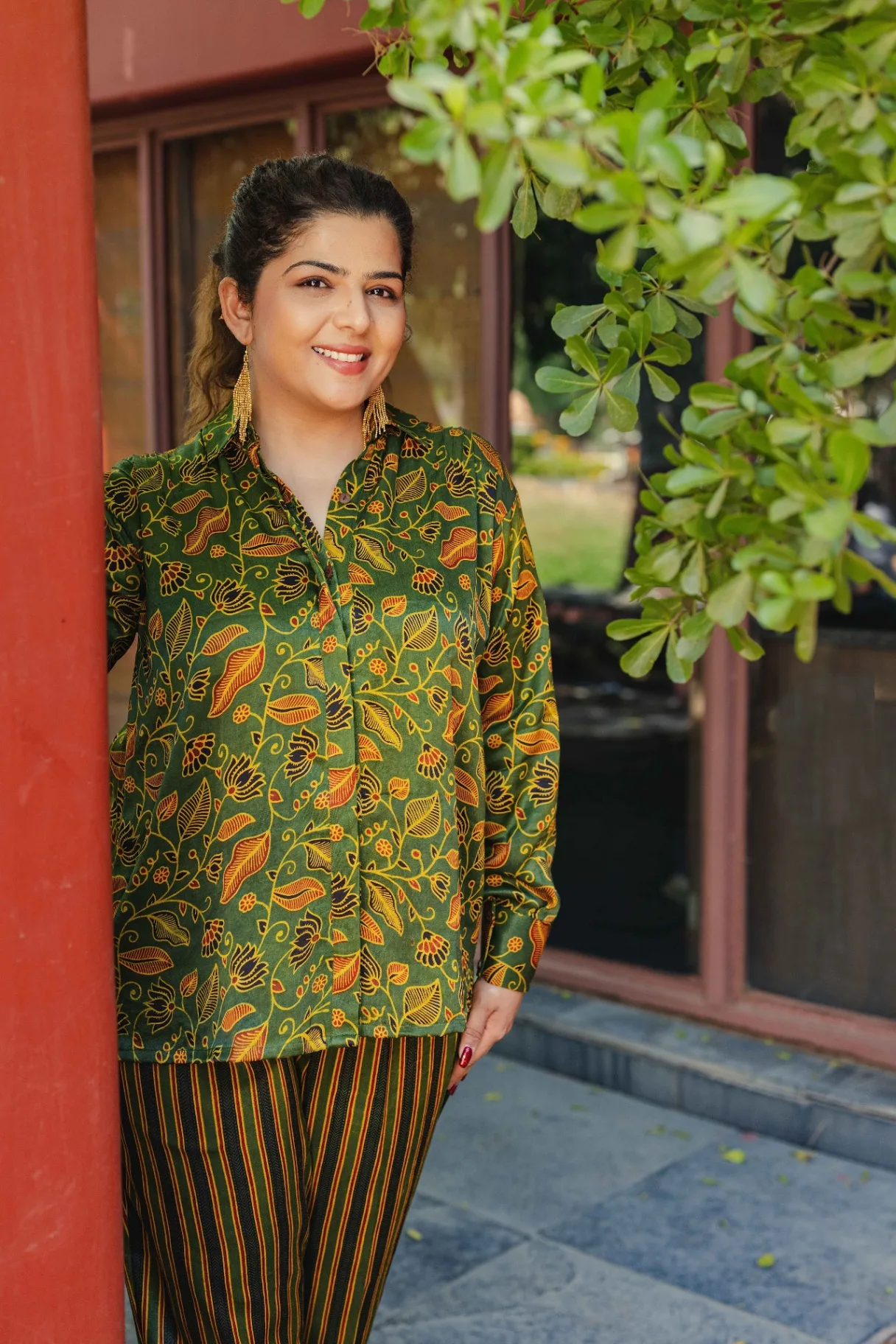 Moss Green Shirt Co-ord Set