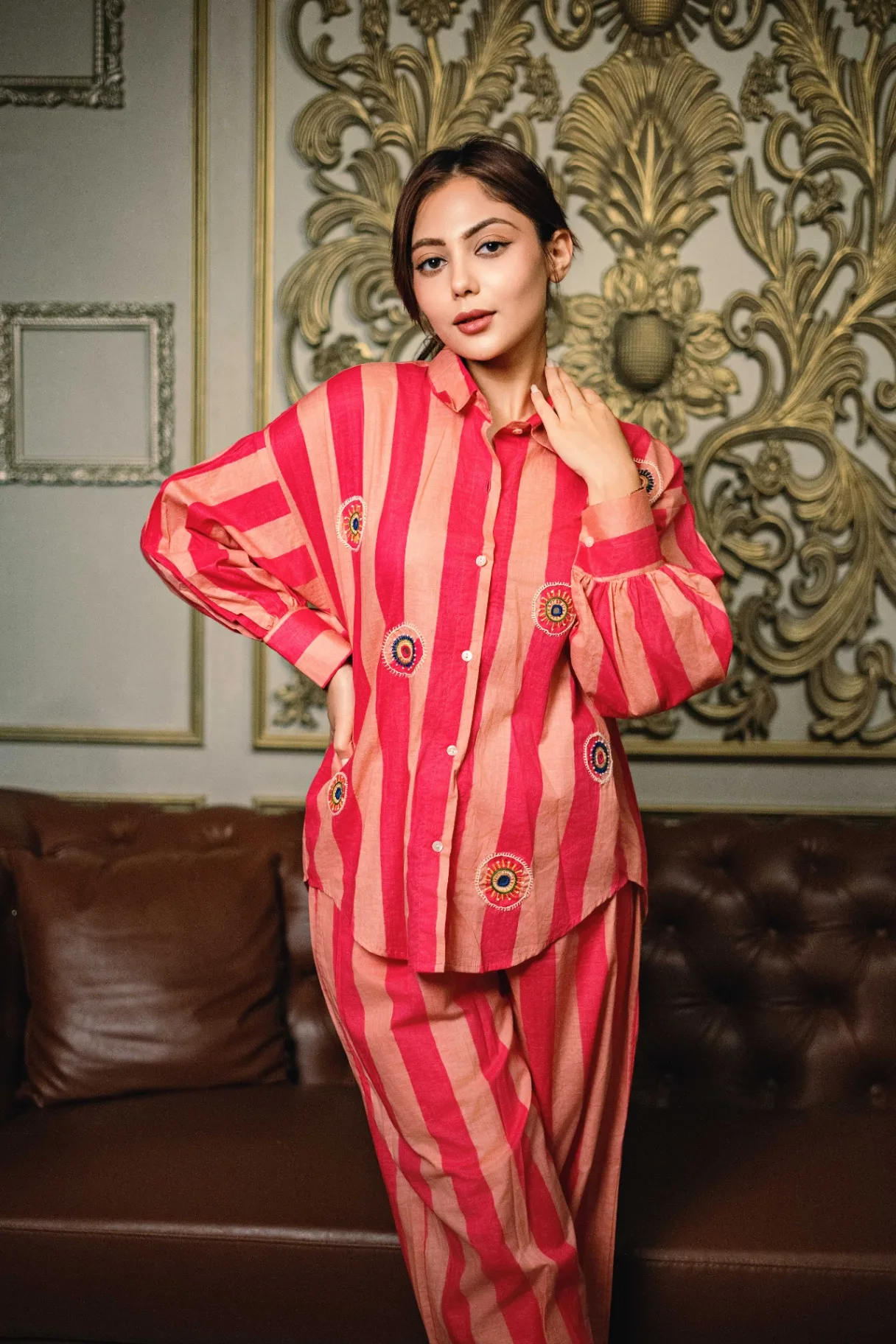 Sun Pop Stripe Cotton Shirt