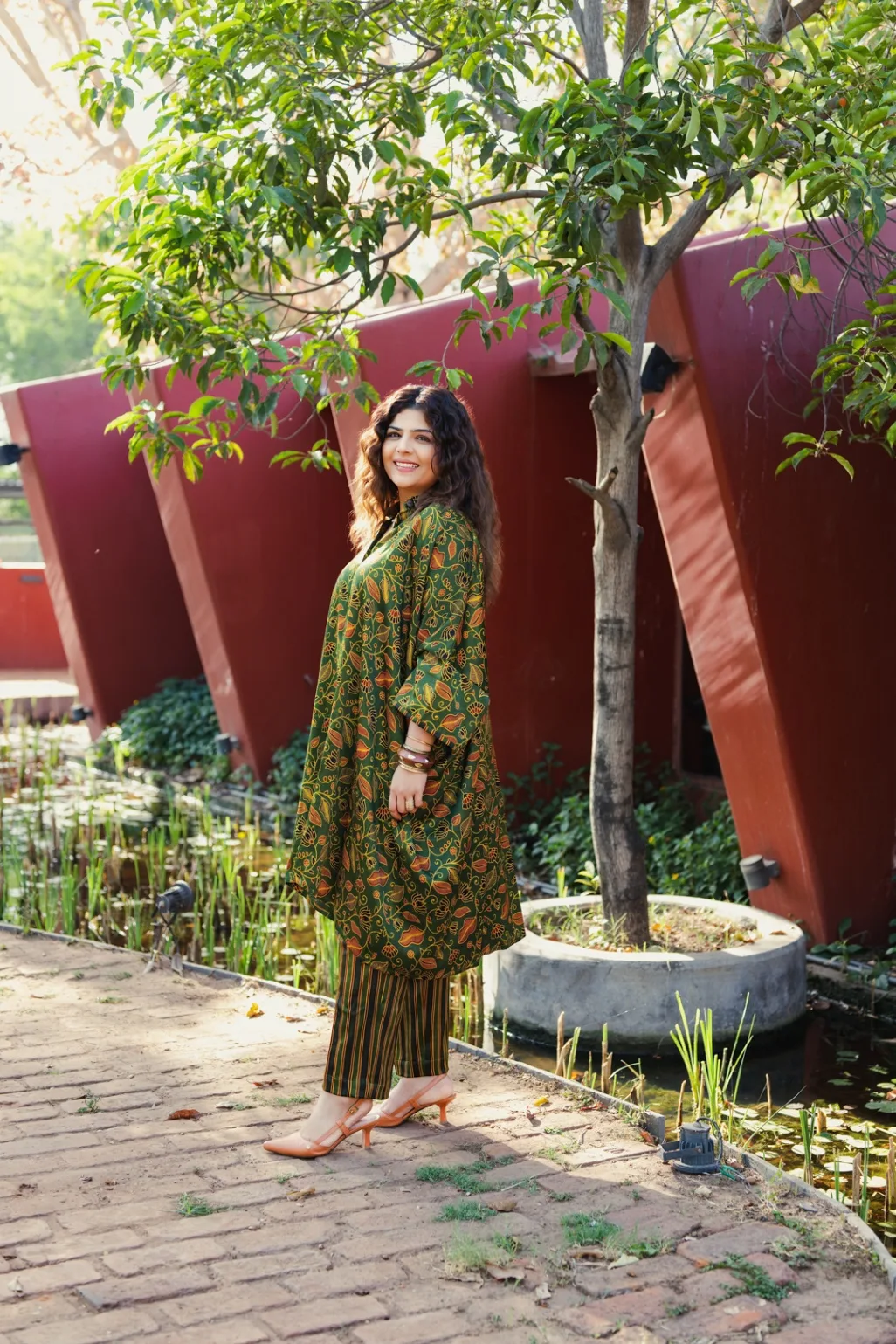 Pine Green Kaftan Set