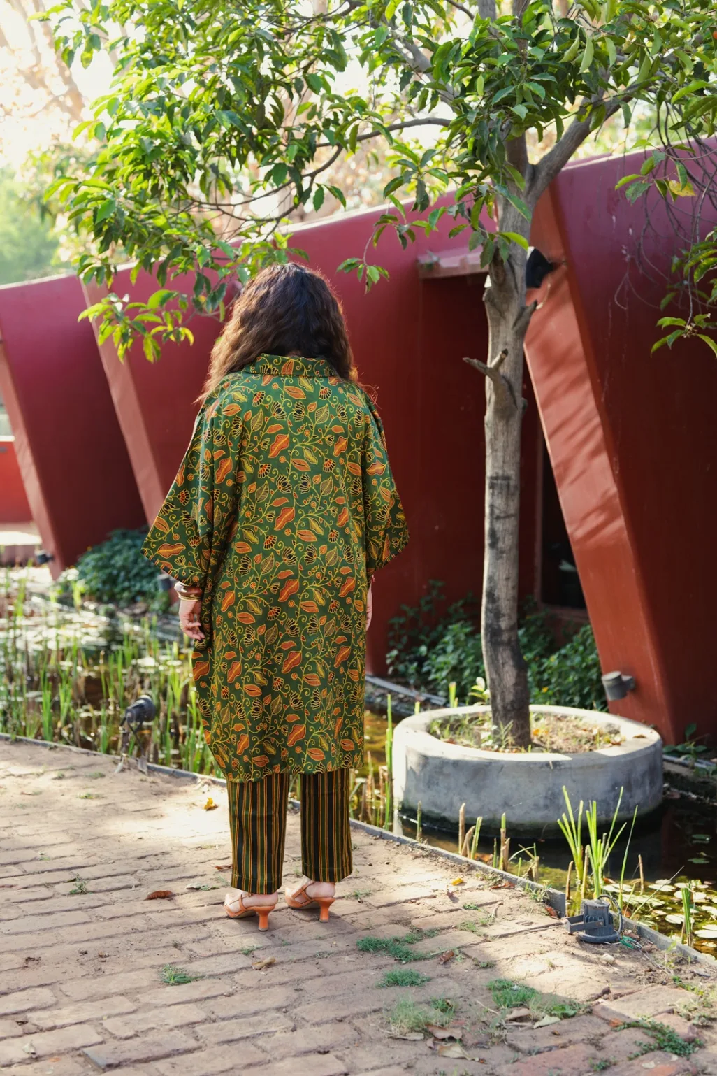 Pine Green Kaftan Set