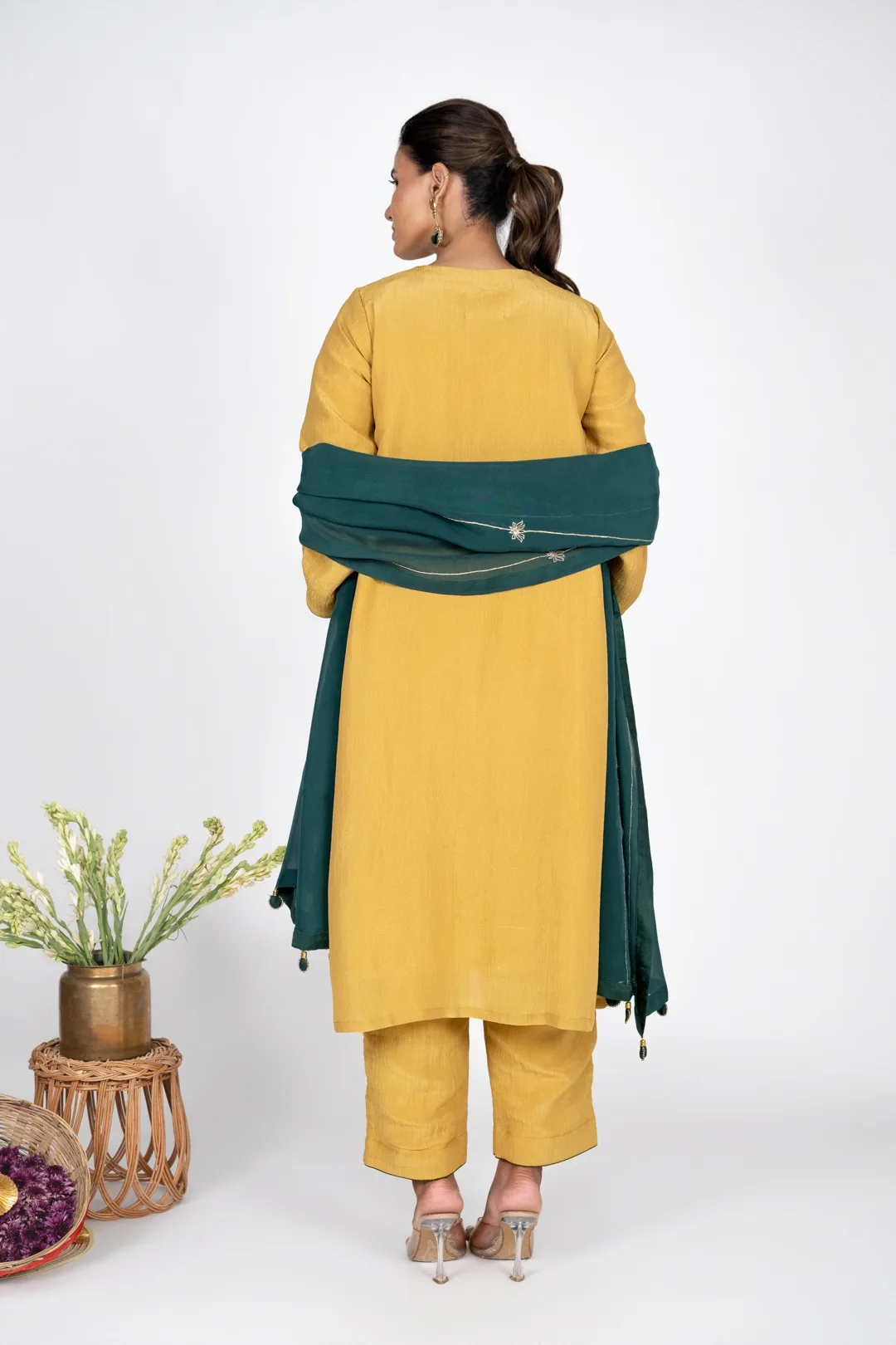 Meher Mustard Kurta Set With Dupatta