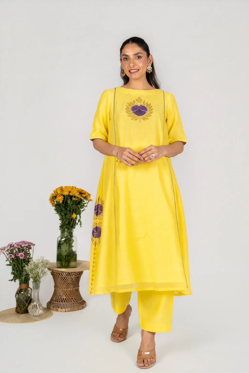Yellow Gulnaar kurta set