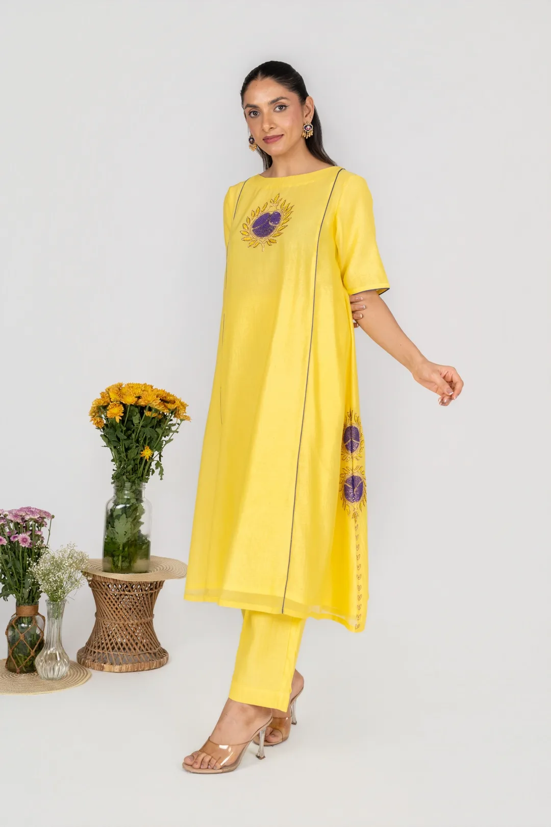 Yellow Gulnaar kurta set