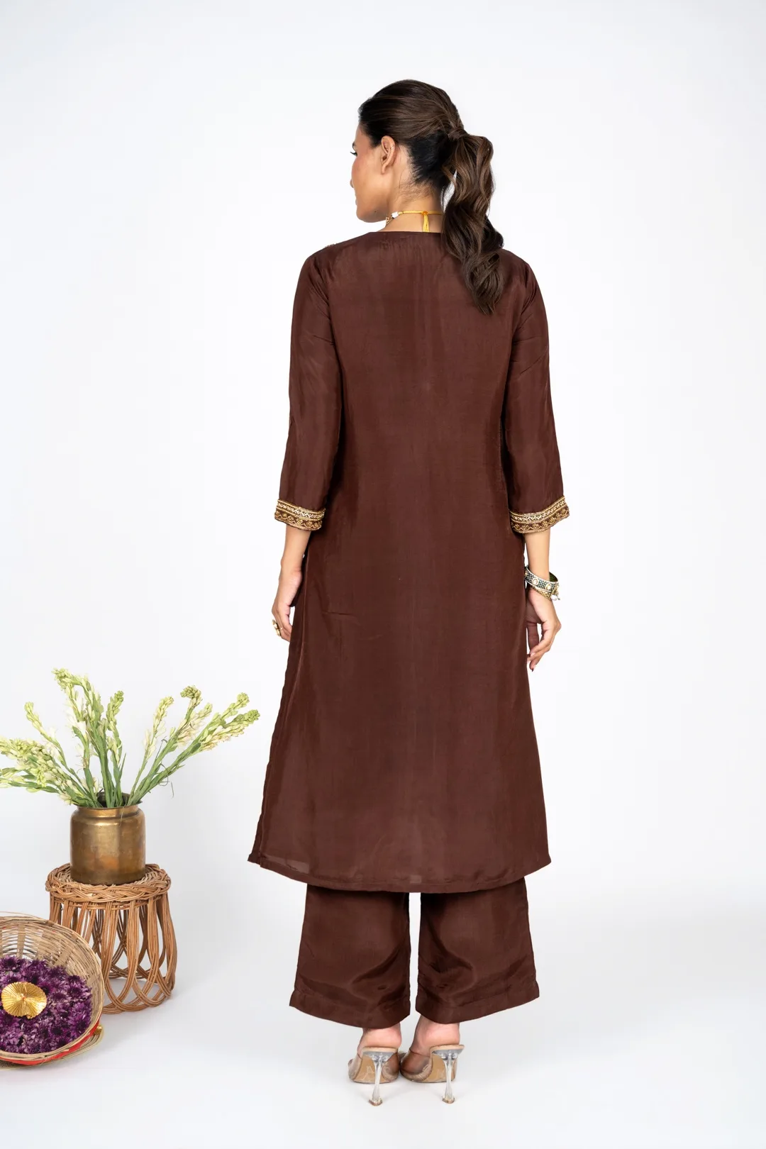 Mahveen Mocha kurta set