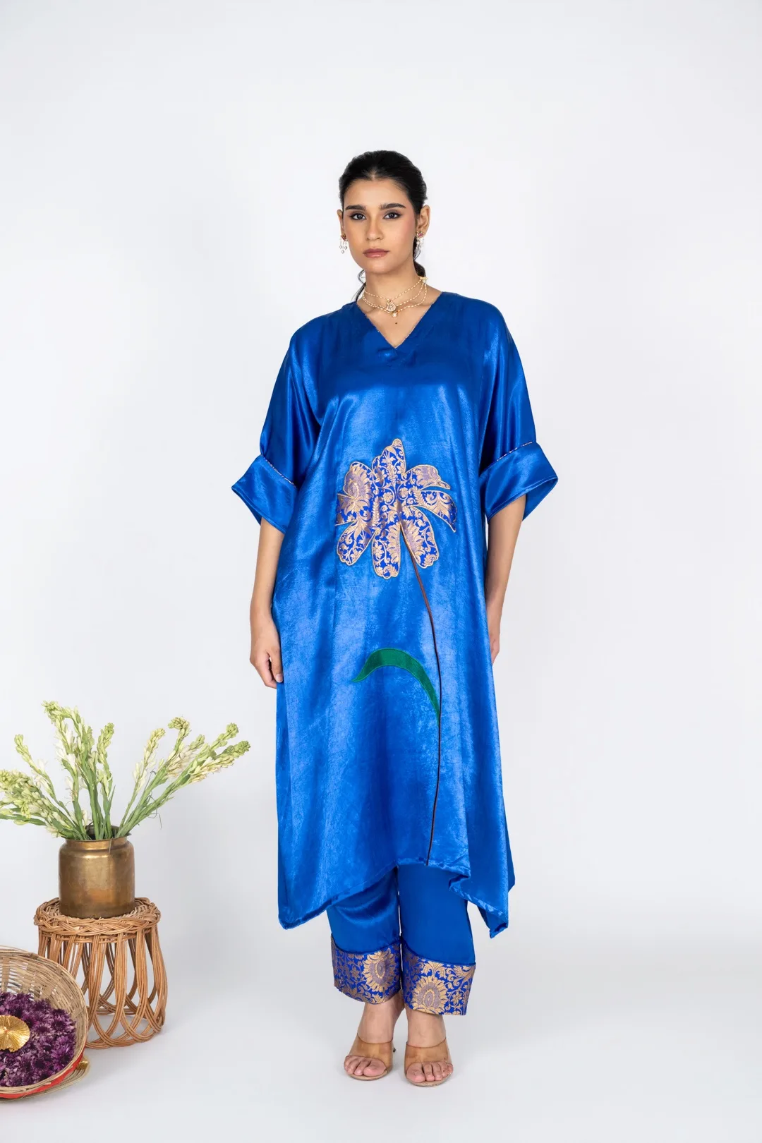 Solace Blue Kaftan Set