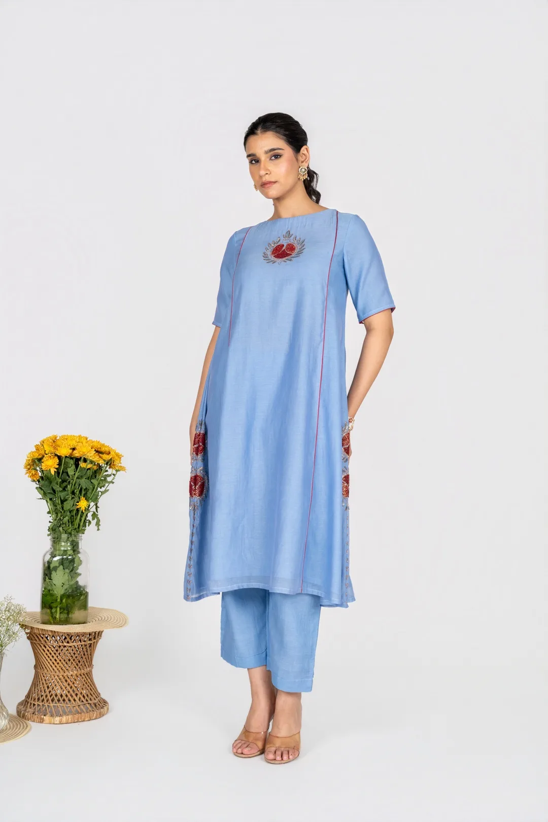 Blue Gulnaar kurta set