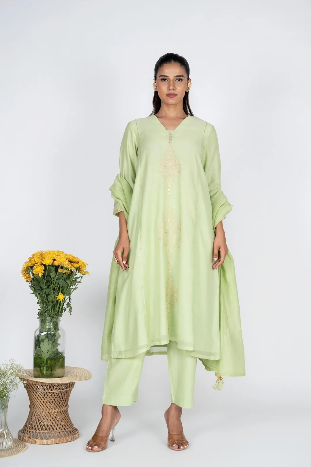 Svam Green Kurta Set with Dupatta