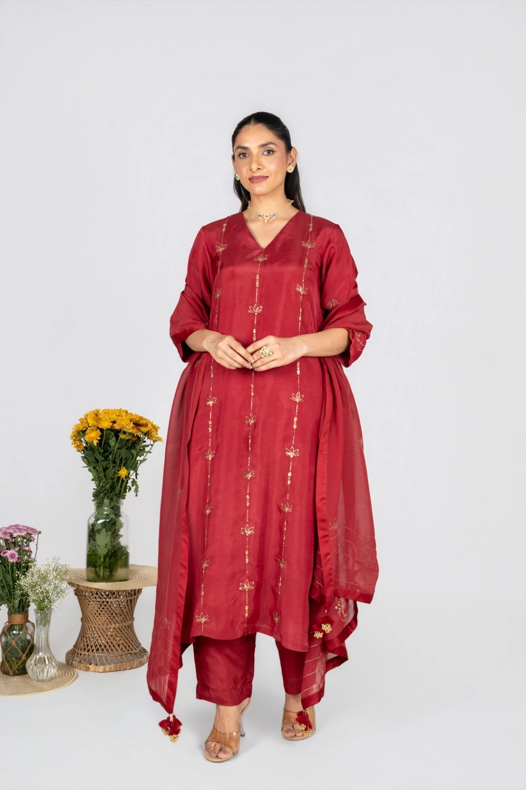 Rumi Red kurta set