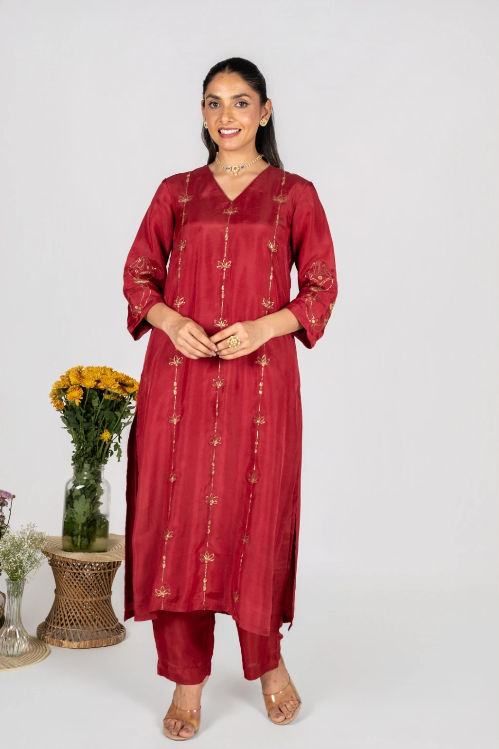 Rumi Red kurta set