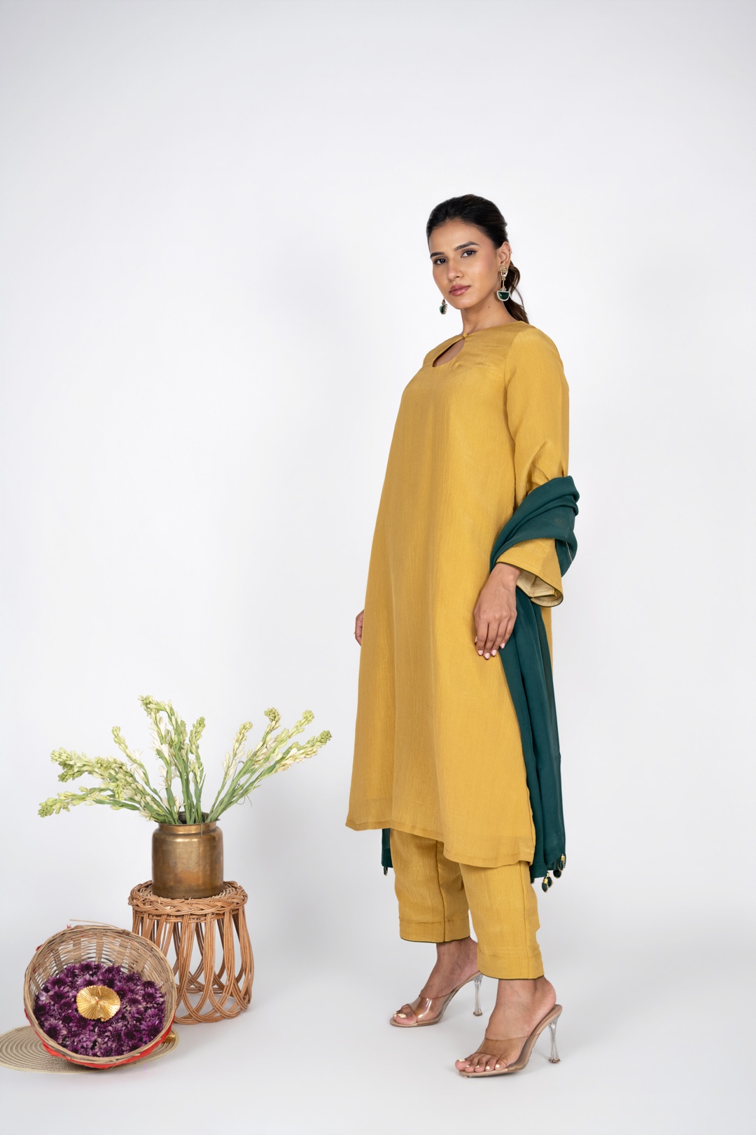 Meher Mustard Kurta Set