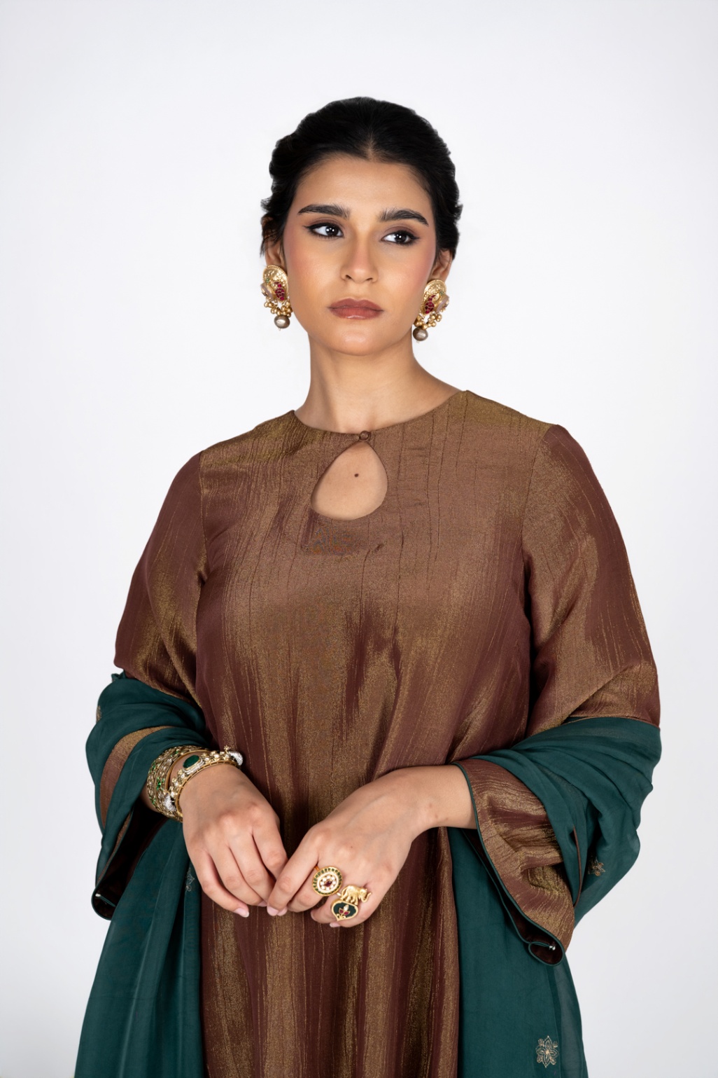 Zareen Bronze Kurta Set