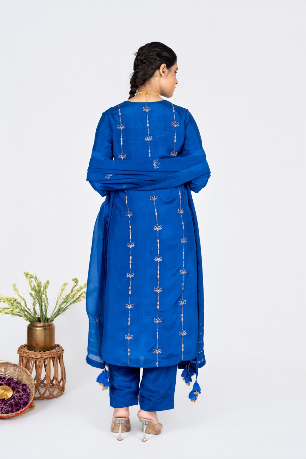 Naaree Blue Kurta set With dupatta