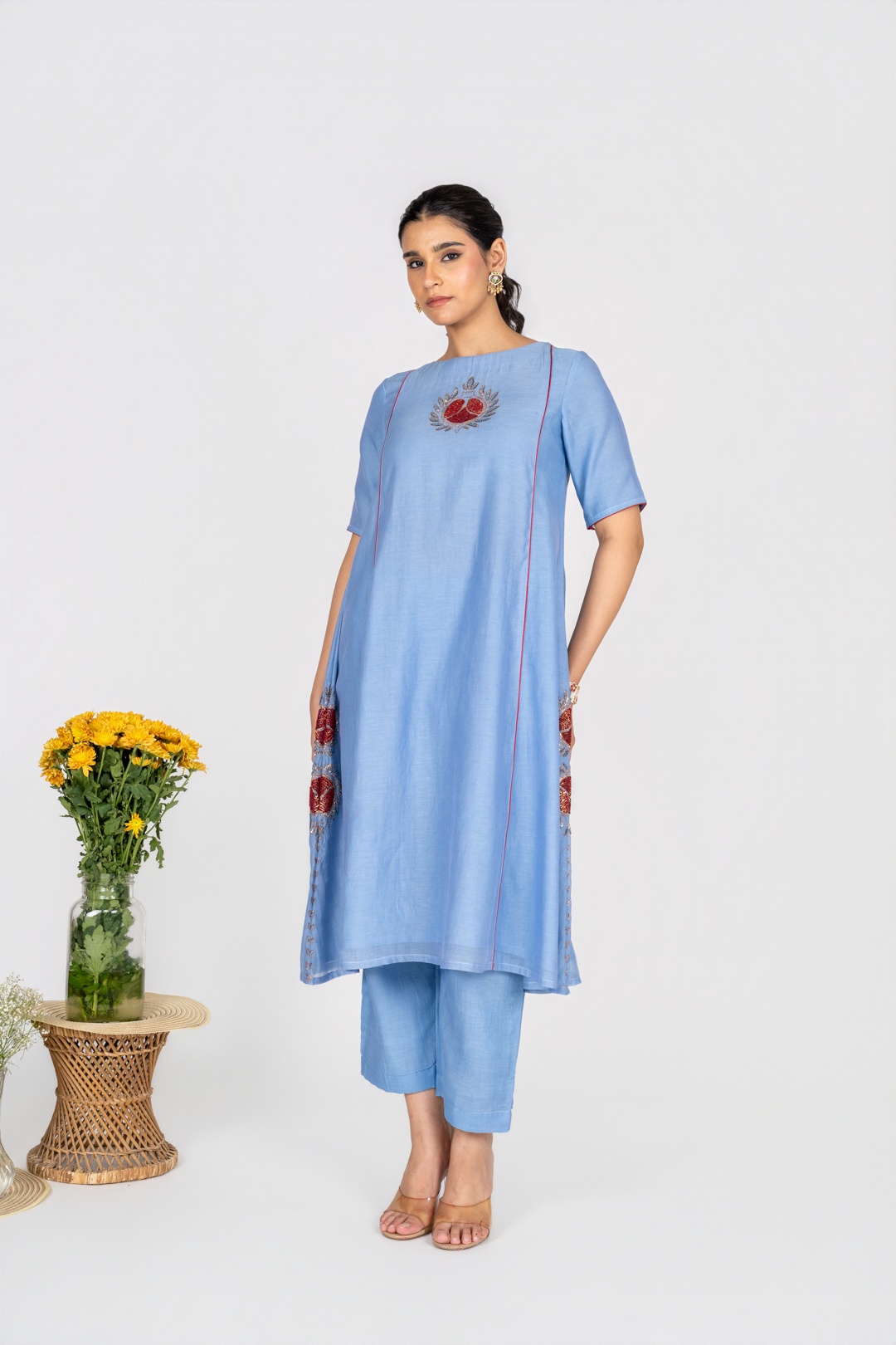 Blue Gulnaar kurta set