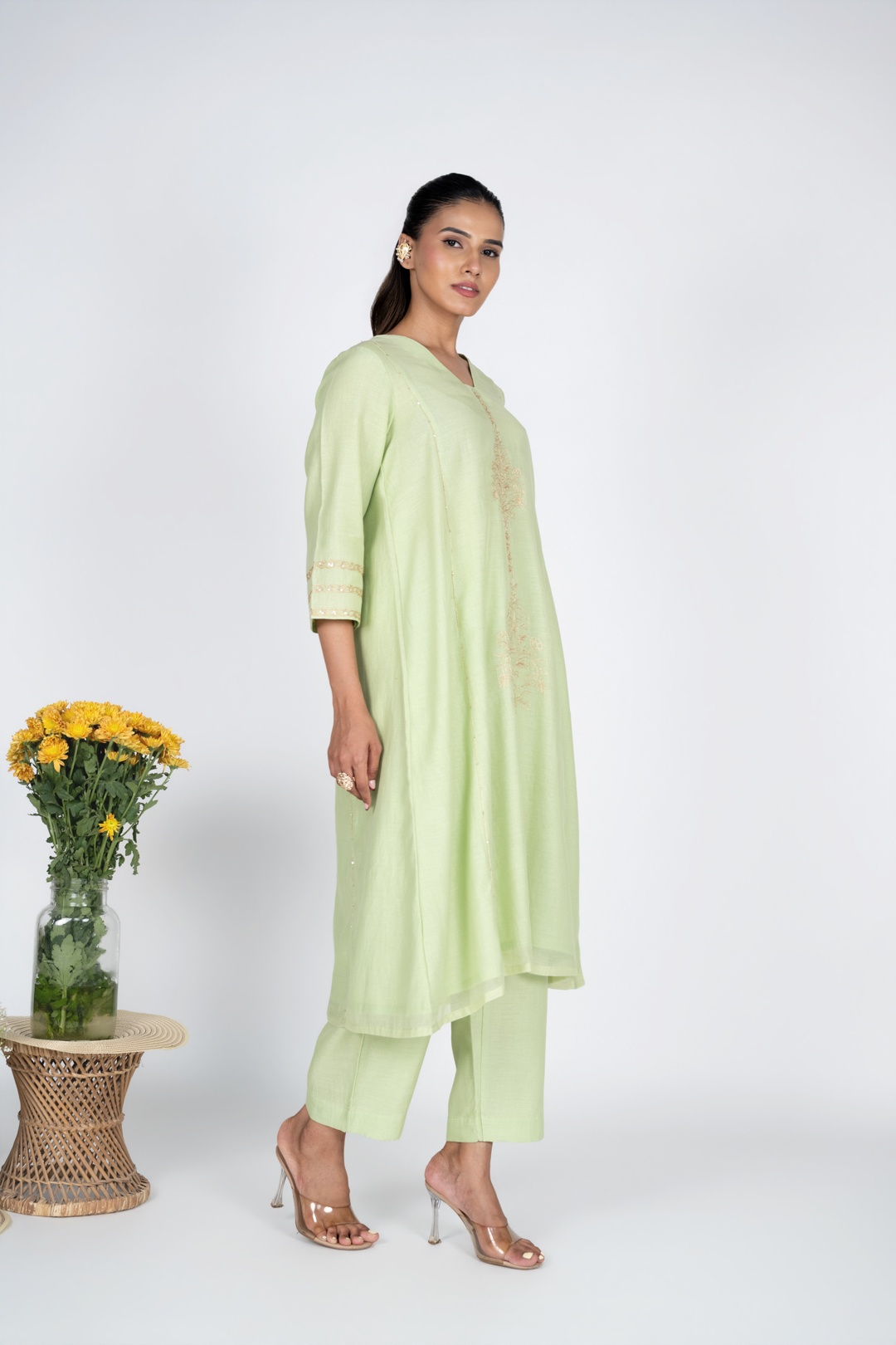 Svam Green Kurta Set