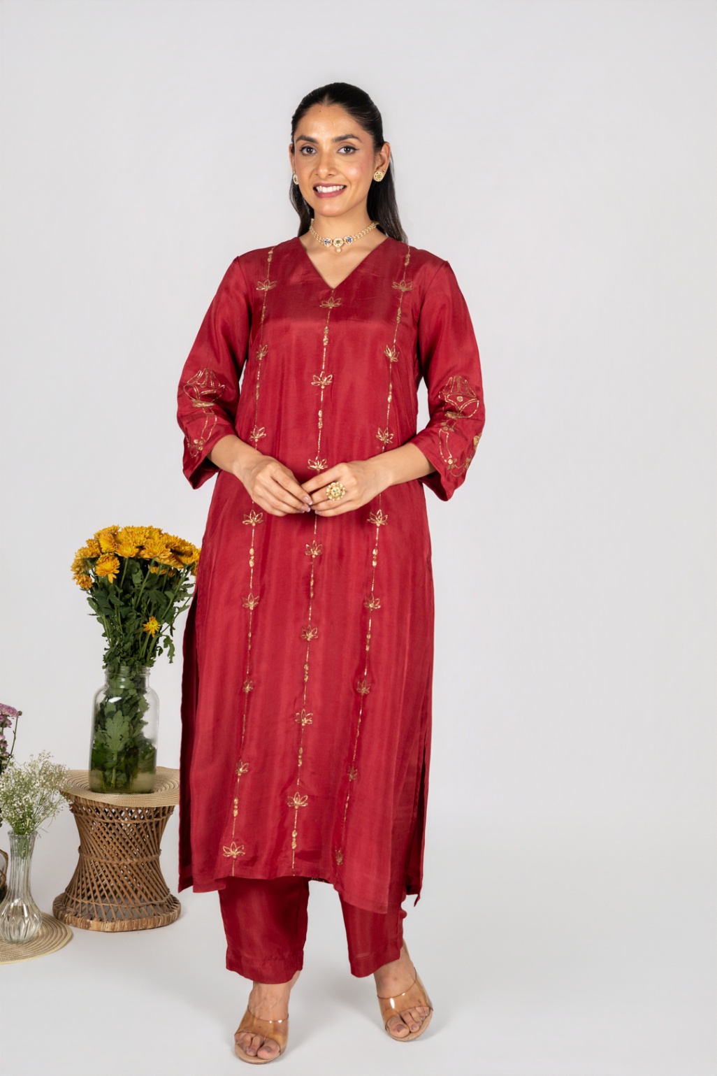 Rumi Red kurta set
